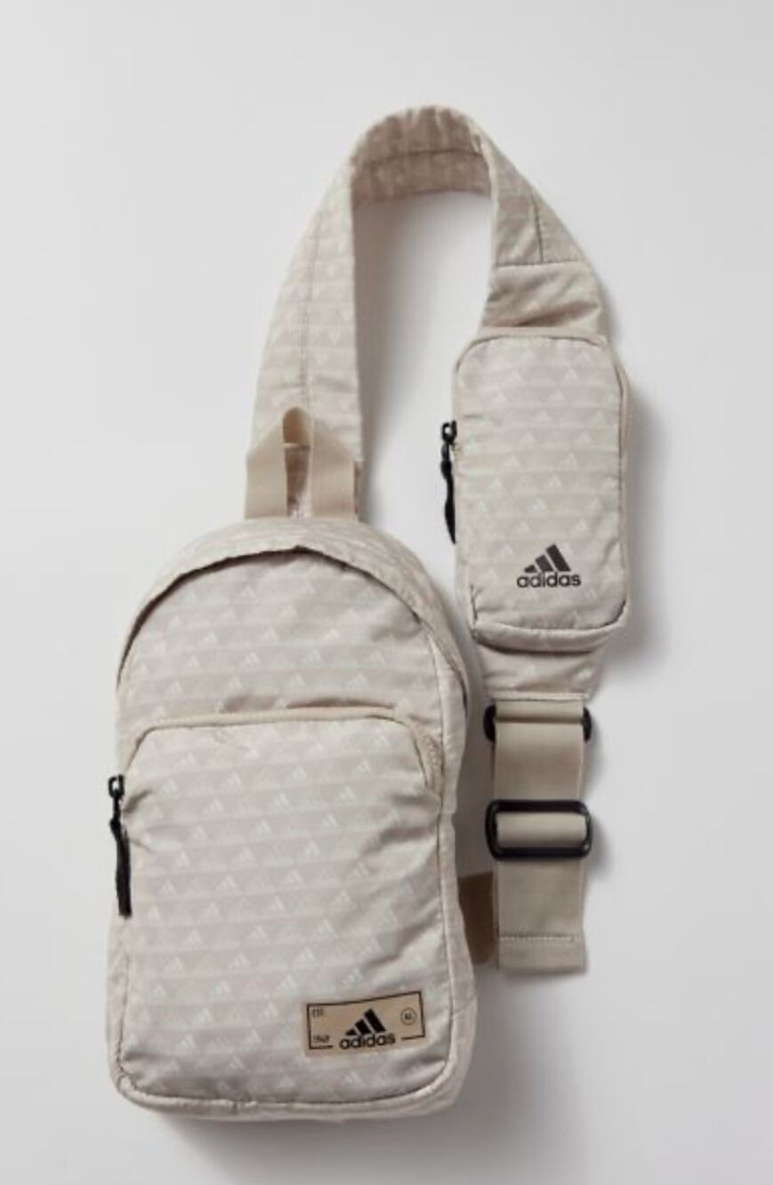 Adidas Essentials 2 Sling Crossbody Beige Wonder Alumina Mini Monogram Backpack